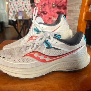 Saucony Women's White and Red Running Shoes